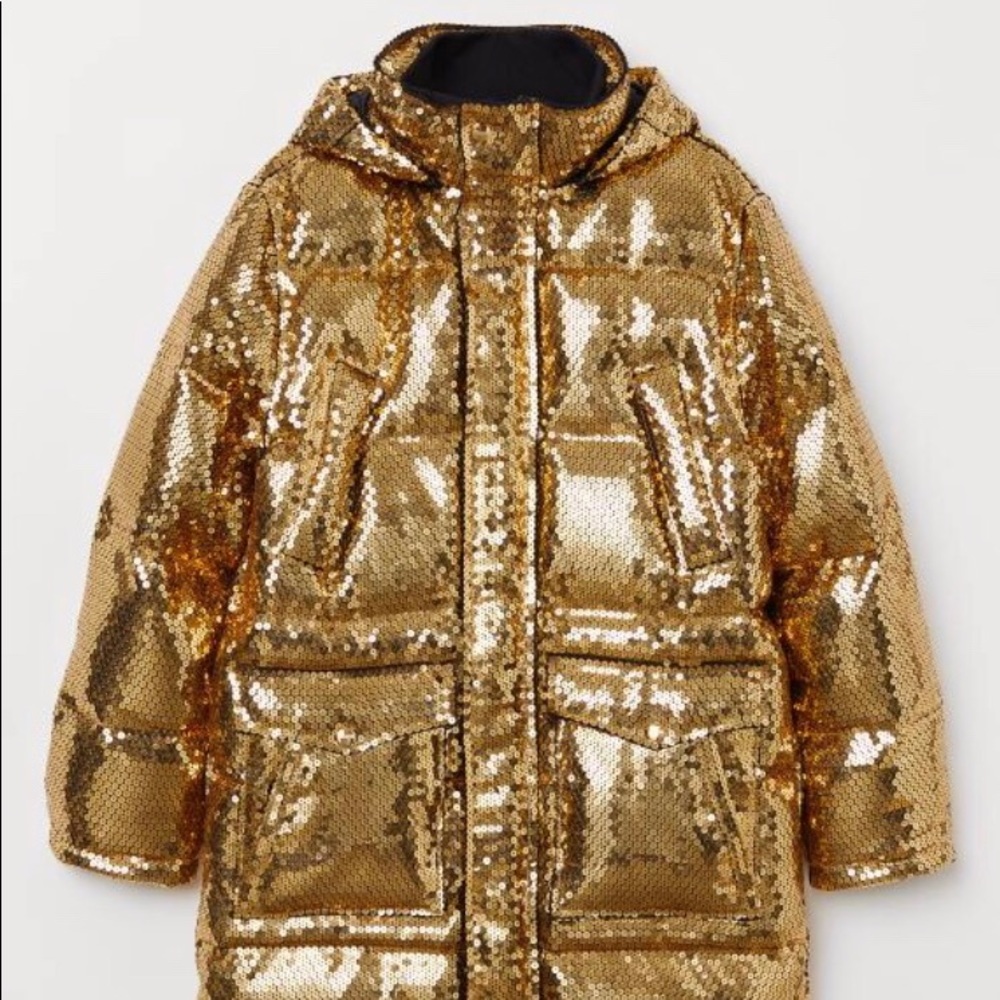 NWT MOSCHINO [TV] H&M Sequined Down Jacket